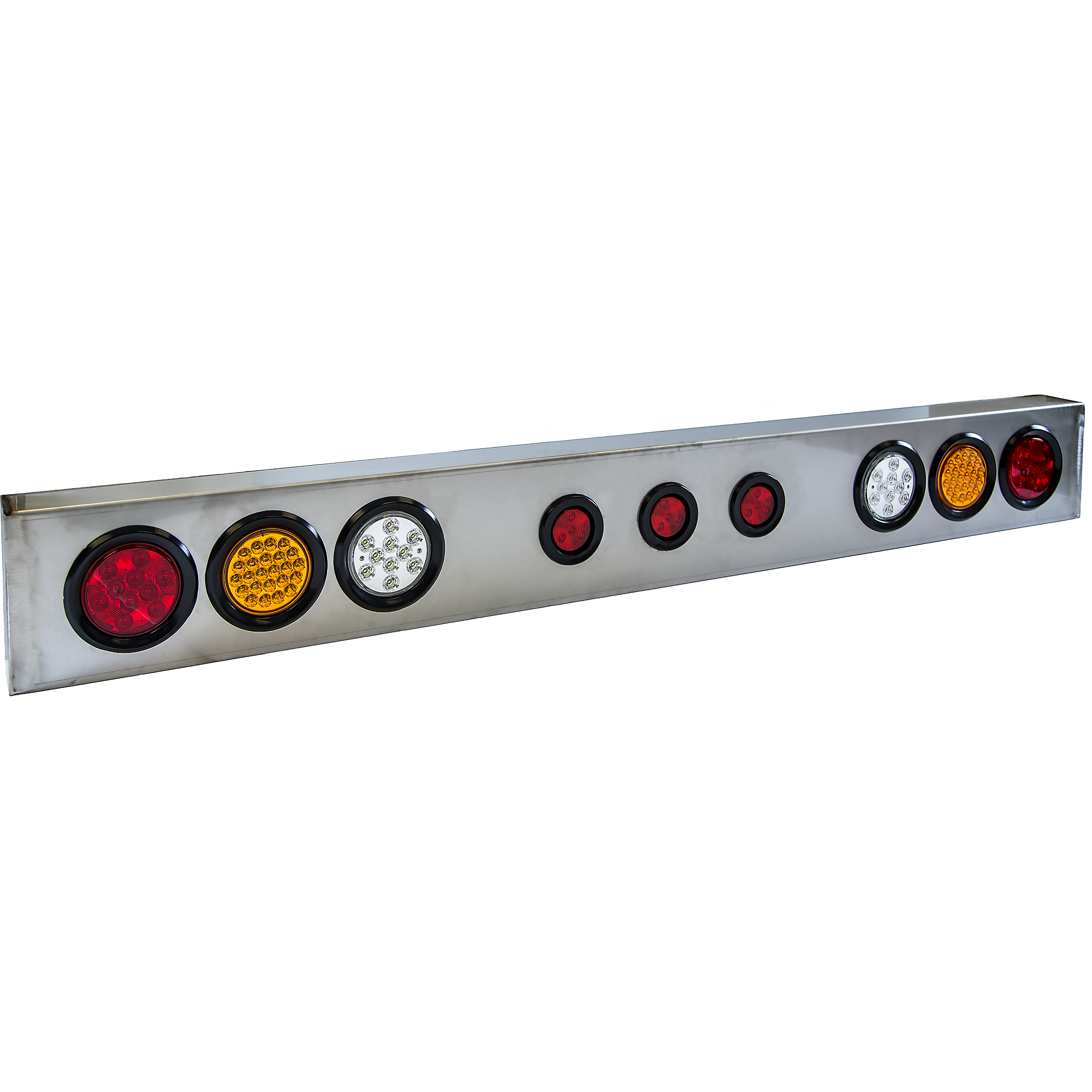 Buyers Products, 66in. LED Semi Truck Trailer Work Tail Brake Light Bar Box Kit, Light Type LED, Lens Color Multi, Included (qty.) 1 Model# 8891166
